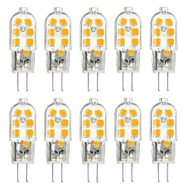 10 stycken G4led majspinnlampor (AC/DC12V: varmt ljus 3000K)