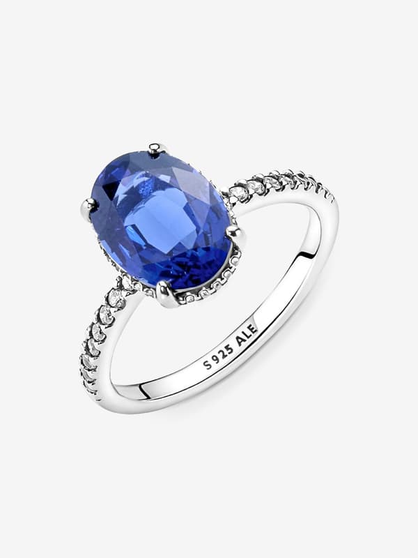 Pandora - Sparkling Statement Halo -sormus - Sterlinghopea Circumference: 52mm