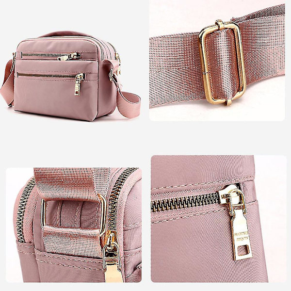 Multifunktionel håndtaske Multi-rum Crossbody taske med lynlås Vandtæt skuldertaske Rejsetaske Dagligdags rygsæk til kvinder ArmyGreen
