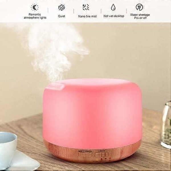 300ML EU Standard Eterisk Oljediffuser, Ultralyd Luftfukter Aromaterapi Diffuser med 7 farger LED Aromaterapi Lys