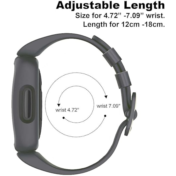 Fitbit Ace 3 -yhteensopivat rannekkeet lapsille, pehmeät silikonista valmistetut vedenpitävät rannekorutarvikkeet, urheilukellon rannekkeen vaihtohihna Fitbit Inspire 2/Ace 3 -laitteeseen Gray