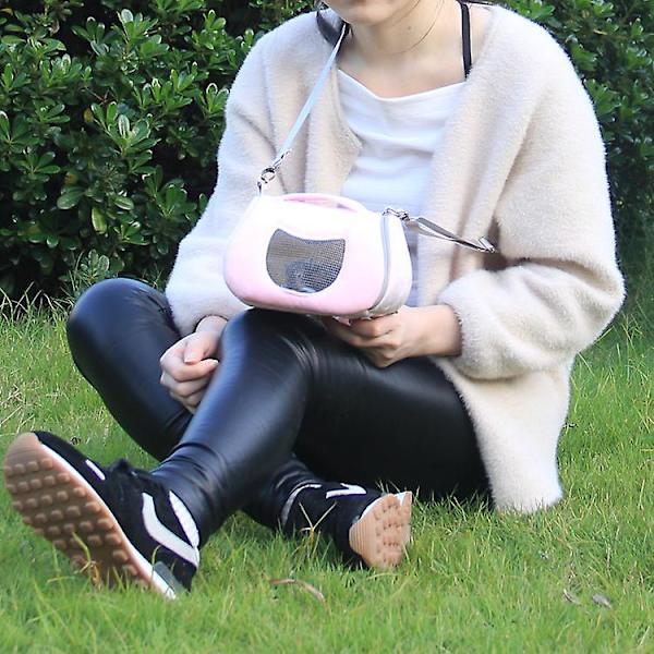 Hamster Transporttaske Bærbar Udendørs Rejse Håndtaske Med Justerbar Enkelt Skulderrem Til Hamster Små Kæledyr Pink