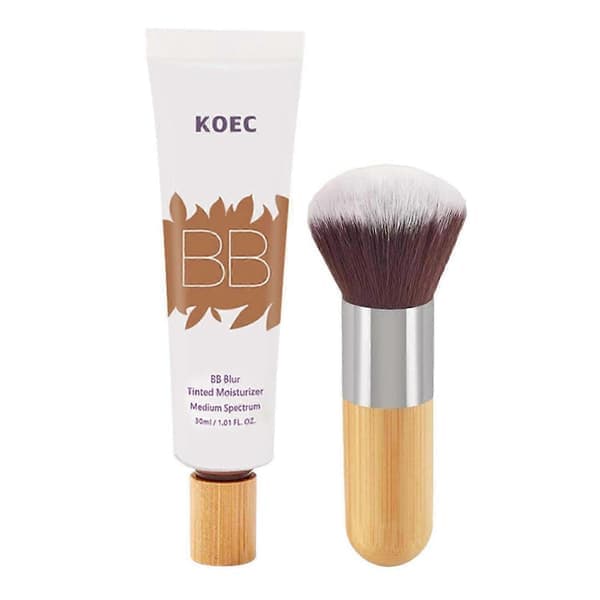 BB Blur Tonad Återfuktande Concealer Kräm Lätt Full Täckning Concealer för Alla Hudtyper Med Borste