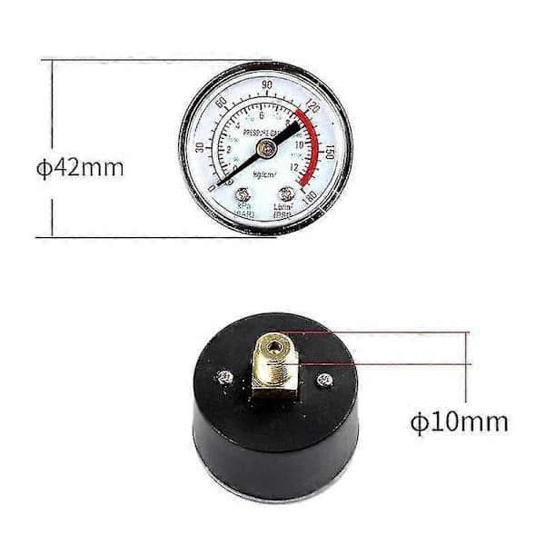 90-120psi Luftkompressor Manifold Regulator Måler Trykk Holdbar Bryterkontroll B (Ruipei)
