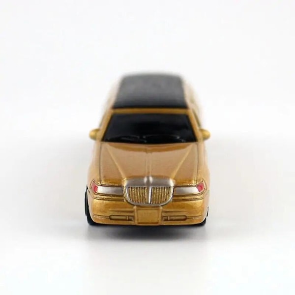 Skala 1:60 Diecast Metal Leketøy Kjøretøymodell Stretch Lincoln Limousine Luksus pedagogisk bilsamling Gave Barnedører som kan åpnes Gold