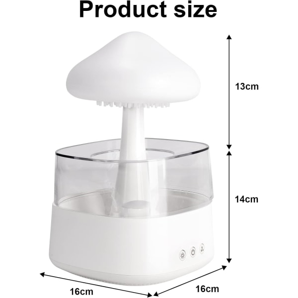 Natlys Sky Regn Luftfugter med 7 Farvet LED Lys Mikro Aromaterapi Diffuser Skrivebord Sengekants Søvn Afslapning Humør Vanddråbe Lyd Gave