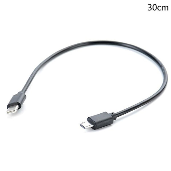 Type C USB-C til mikro-USB-kabel Micro B USB Type C-ledning hann-til-hann-datakabel 30CM