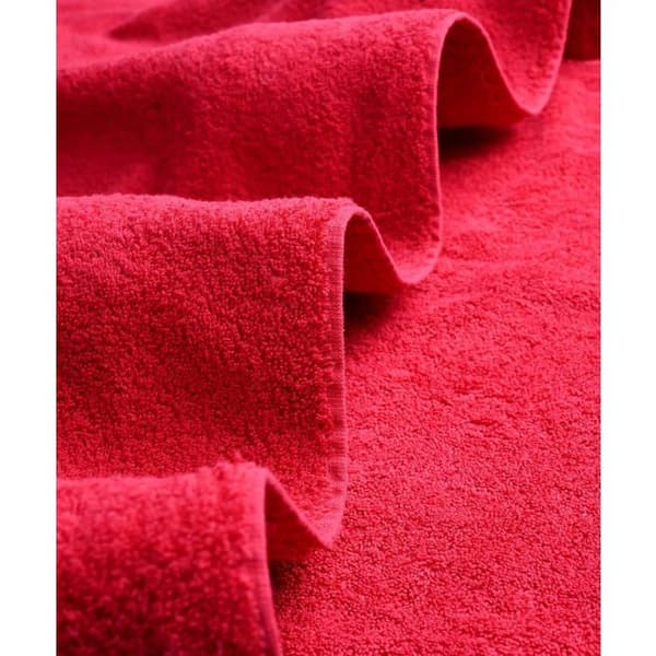Set med 2 extra stora badlakan (100 x 200 cm, 600 g/m²), 100% kammad egyptisk bomull, supermjuka, hotellkvalitet, röda