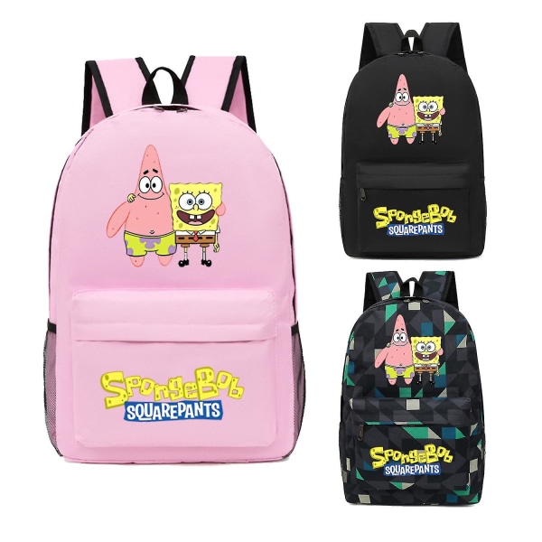 Spongebob Ny Rygsæk Kawaii Tegneserie Mode Skole Taske Anime Taske Oxford Stof Børns Rygsække Trendy Studerende Tasker Gaver J