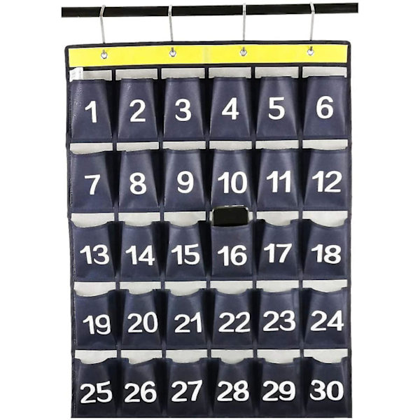 Numrerade mobiltelefoner och miniräknare hållare klassrum ficka diagram vägg dörr hängande arrangör för