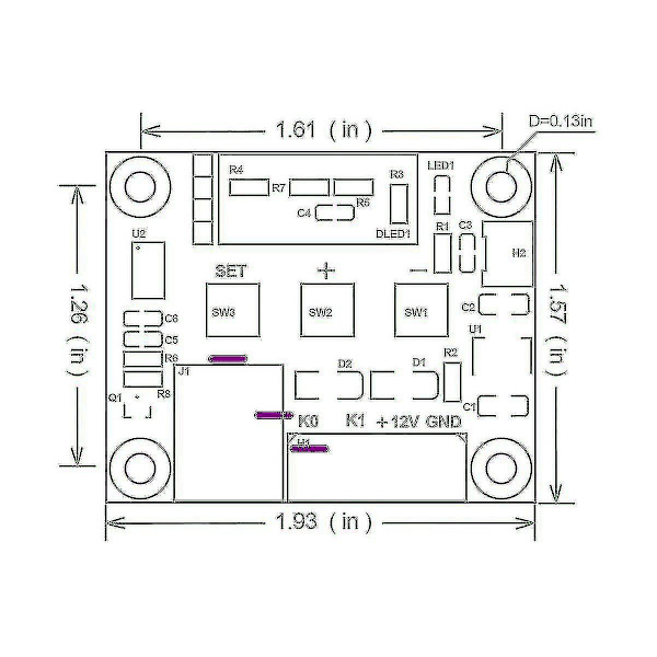 4 stk. W1209 12v DC digital temperaturstyringsmodul, mikro digital termostat -50-110c elektronisk hy