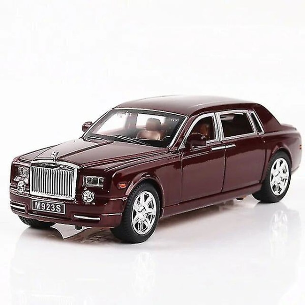 1/24 Legering Bilmodell Leke Rolls Royce Phantom Metall Diecast Høy Simulering Limousine Lyd Lys Leke Barn Gaver Samling Red Rolls Royce
