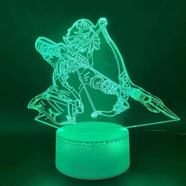 Shxx 3d yövalo Led-yövalo Peli The Legend Of Zelda Link hahmo Yövalo Kotivalo Syntymäpäivälahja lapsille Makuuhuone 3d lamppu Poika Xq-yd1935