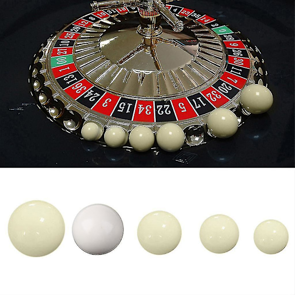 Set med 5, Casino Roulette Spel Ersättningskula Amerikansk Roulettekula Hartskula 12MM