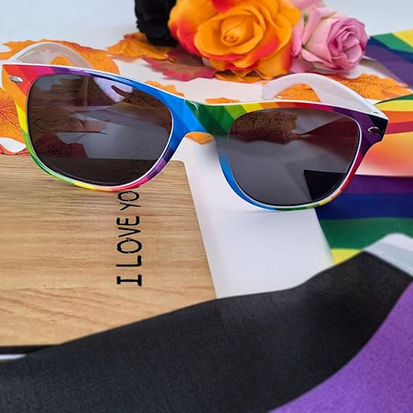 Regnbågsglasögon för kvinnor och män för vardagsbruk och festivaler Pride-fest regnbågsfest parader
