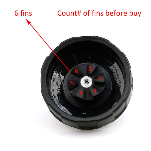 Ekstraktorblad for Nutri Ninja Blender Reservedeler for Nutri Ninja Juicer 6 Finner Reservedeler (hy)