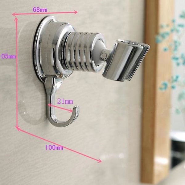 Sugkopp Duschhuvudhållare, Borrfri Justerbar Handhållen Duschhuvud Väggfäste Hängare Medkrok För Badrum Toalett Bidet Sprayer(1p