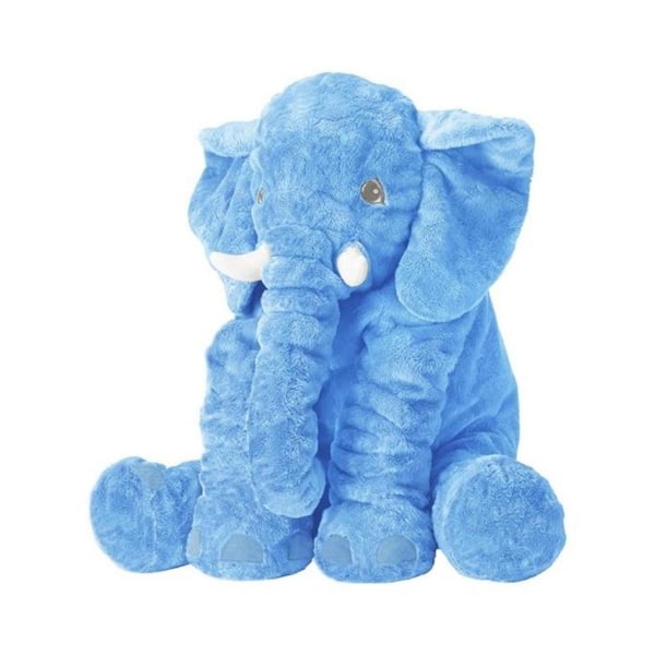 Stor Blød Elefant Plys Jumbo Grå Blød Dyrepude Plys (FMY) Blå Blue
