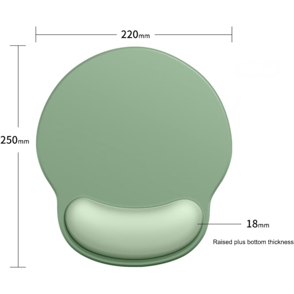 Hiirimatto, hiirimatot rannetuella, liukumaton kumialusta, maitosilkki kangas mukavalla, ergonomialla Mint Green