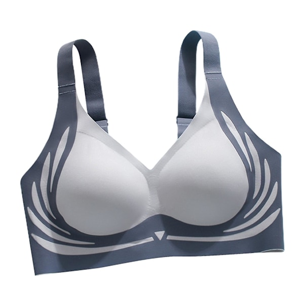 Lyftande Anti-Sagging Trådlös Push-Up BH Maskintvättbar Komfortunderkläder för Matchande Kläder Ligh Blue M
