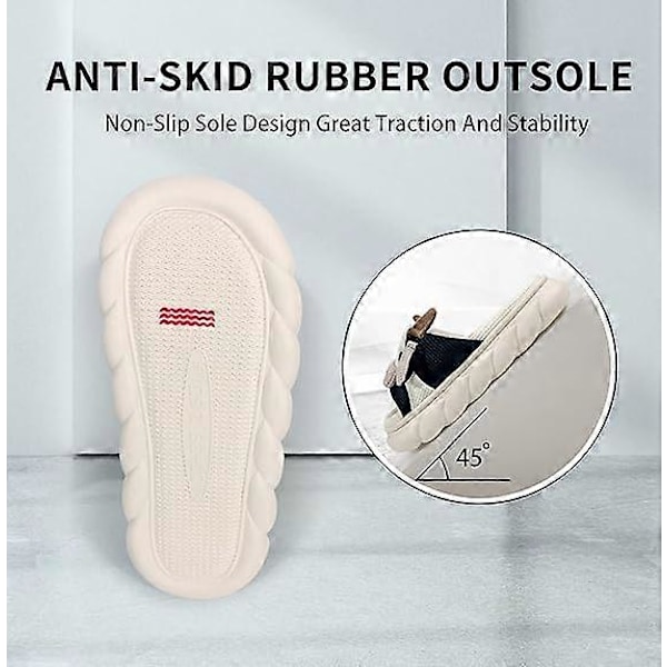 Kawaii Ko Djurtofflor för Kvinnor Estetiska Söta Tecknade Kor Tryckta Sandaler Inomhustofflor för Barn Vuxna 40-41