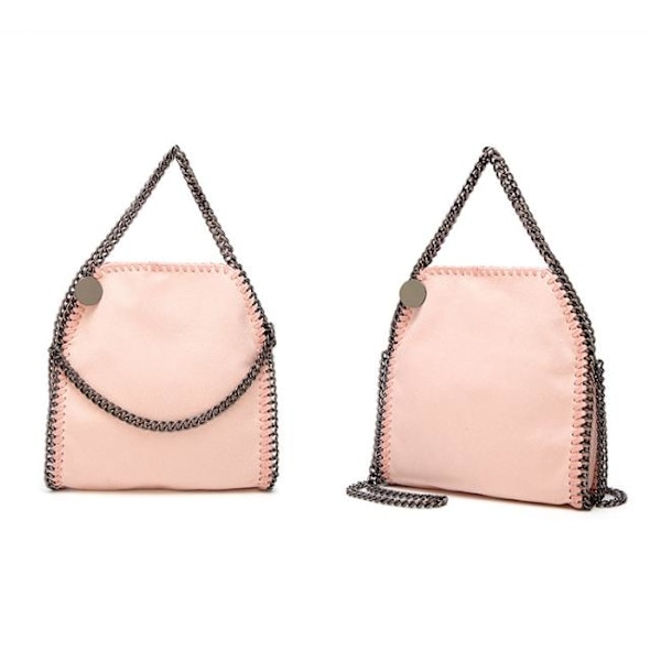Kedjeväska, Medium Enkel Axelremsväska, Nordisk Modeväska för Kvinnor Pink