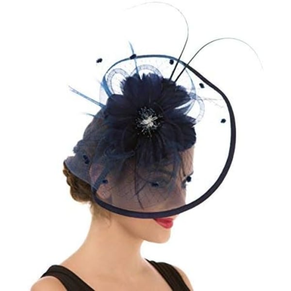 Kvinnor Flickor Fascinators Hårklämma Hårnål Hatt Fjäder Cocktail Bröllop Te Party Hatt Kyrkohårband