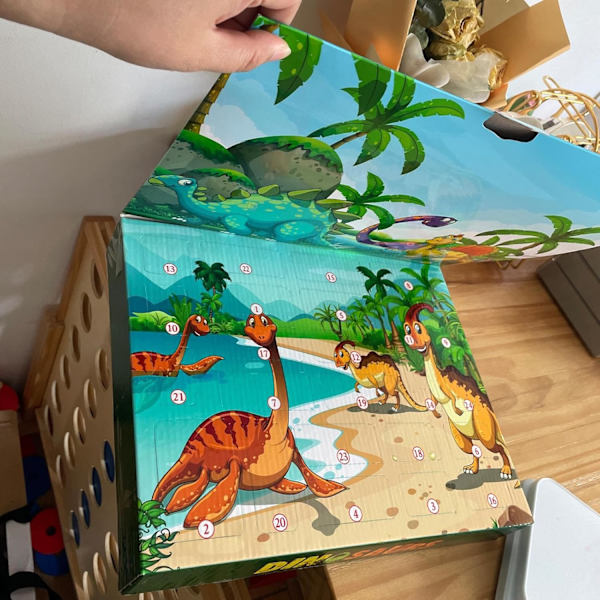 Dino Adventskalender 24 Dage Dinosaur Countdown Kalender Legetøj - Dino Legetøj Jule-Countdown Kalender, Uddannelsesmæssigt Dinosaur Legetøj til Fest