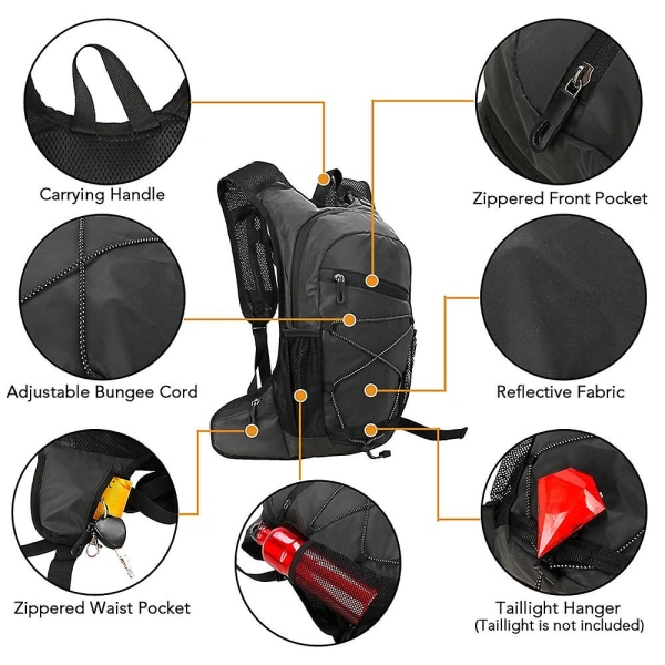 8L High Visibility Reflective Cycling Hydration Backpack Outdoor Sports Running Hiking Backpack Trav