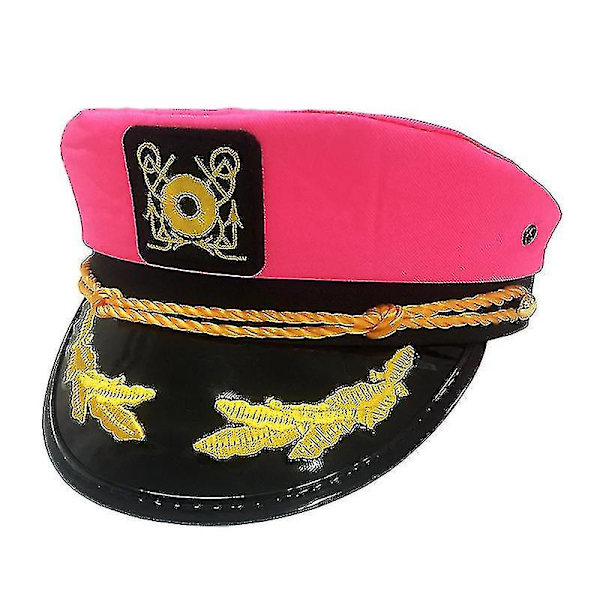Kaptajn Yacht Sailor Hat Justerbar Hat Flad Top Visor - Hvid - 1 stk green