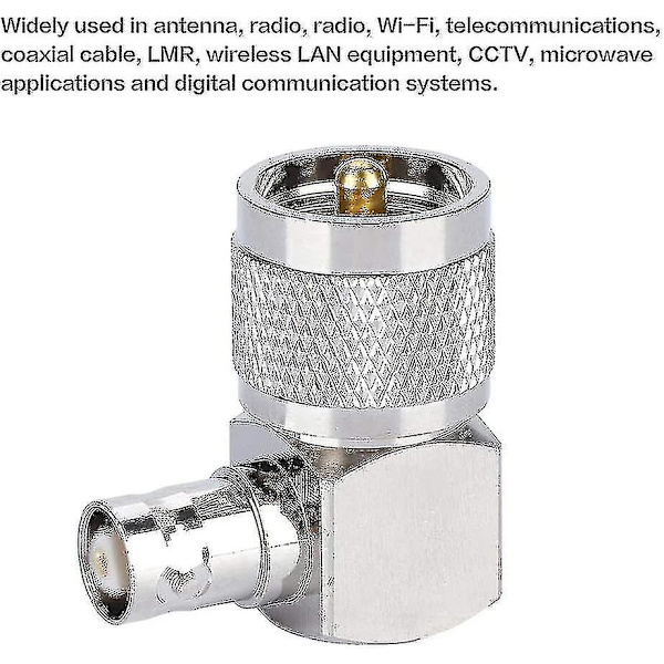 Radioadapter, Uhf Pl-259 Han til Bnc Hun Koaksial Rf Koaks Adapter, Velegnet til Antenne, Radio, Koaksialkabel(1stk) Ft