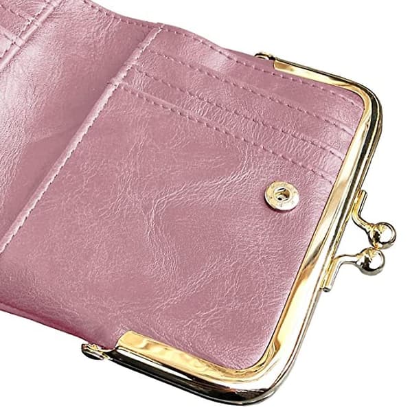 Vintage Multifunktionell Fällbar Plånbok pink