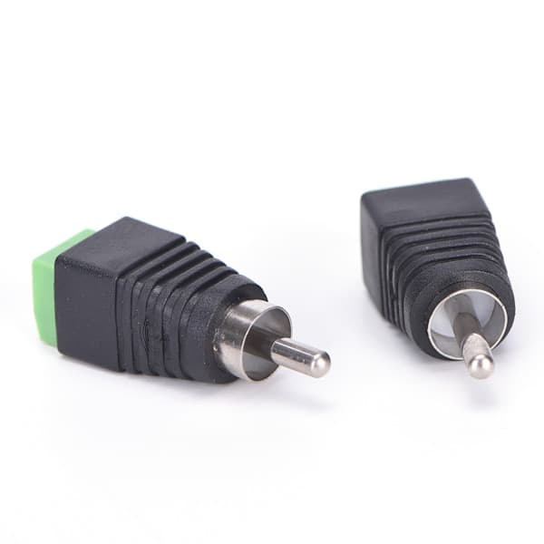 4 stk. Højttalerkabel til han RCA-stik Adapter Socket P