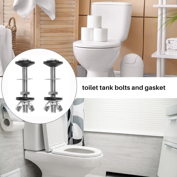 2 stk. toiletskål til cisterneboltesæt cisterne sæt, rustfrit stål toiletskål fastgørelsesbeslag med Dou