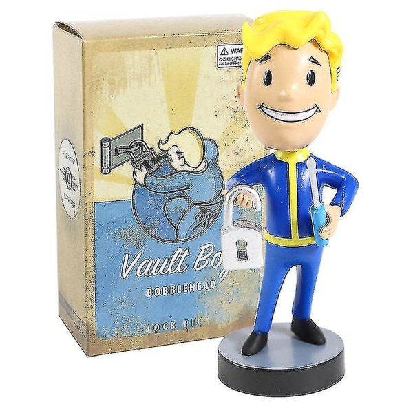 Fallout Vault Boy Bobble Head Dukke Pvc Figur Samleobjekt Legetøj 7 Stilarter A Lock Pick