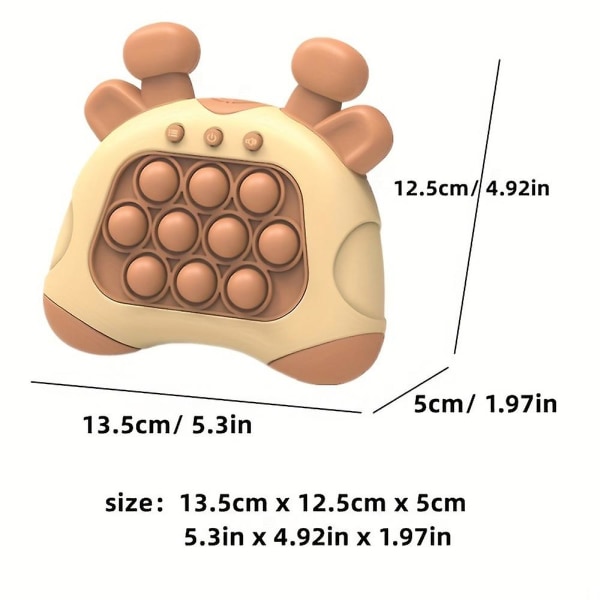 Snabb tryck bubbla spelkonsol Popit konsol pussel sensoriska fidget leksaker barn present Orange
