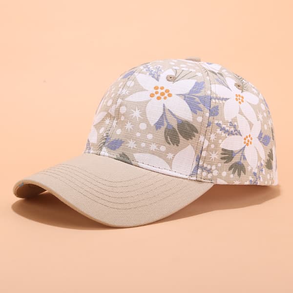 Blomstrete Caps Casual Baseballcaps for Kvinner Sommer Justerbar Spenne Solhatt 4
