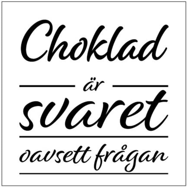Itsekiinnittyvät laattatarrat Kakelord Chocolate is the answer