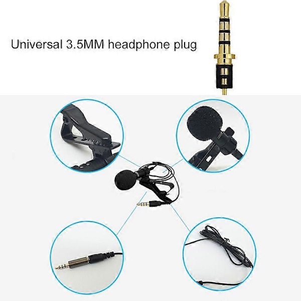 Mikrofoni Joustava Helppokäyttöinen Metallinen Hands Free -rintamikrofoni Podcast-käyttöön JIKAIX
