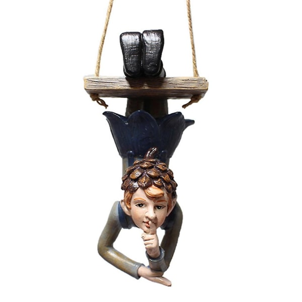 Sød harpiks alfe statue vandtæt til have baghave balkon dekorative statue
