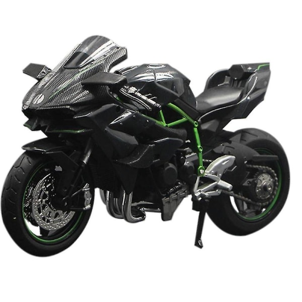 1:12 H2 R Moottoripyörän Seosmallilelu Musta Ninja H2r Moottoripyörä Irrotettava Musta