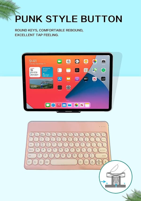 Ultra tynn retro Bluetooth-tastatur