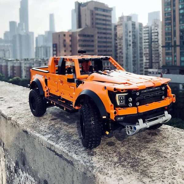 Högteknologisk Ford Raptors F-150 Pickup Truck Racing Car Moc 42126 Byggklossar Tegelstenar Pedagogiska Leksaker För Barn Julklappar Ingen Låda Ingen Original Låda