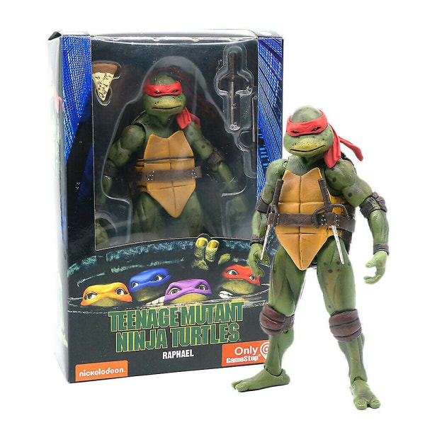 Neca Tmnt Teenage Mutant Ninja Turtles 1990-luvun elokuva 7\" toimintahahmo lelut lahja - Rapheal