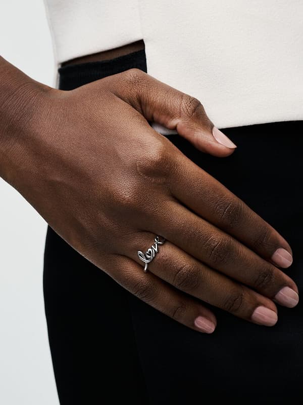 Pandora - Handwritten Love Ring - Sterlingsølv Circumference: 54mm