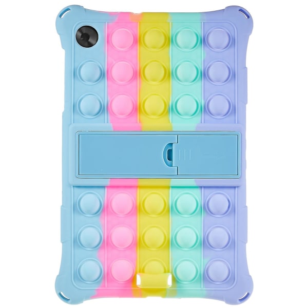 Tabletskydd för Lenovo Tab M10 HD Gen 2 TB-X306X med Pop-It Fidget Leksak, Stötskyddande Skal med PC-Stativ Colorful Baby Blue