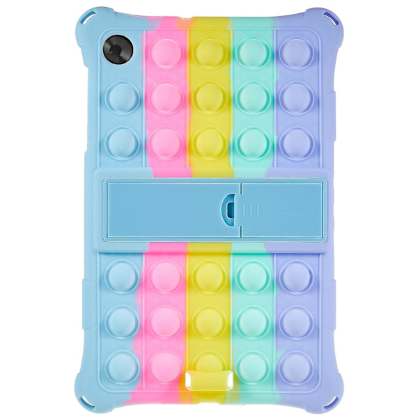 Tablettdeksel med pop-it fidget-leketøy for Lenovo Tab M10 HD Gen 2 TB-X306X - støtdempende, med PC-støtte Colorful Baby Blue