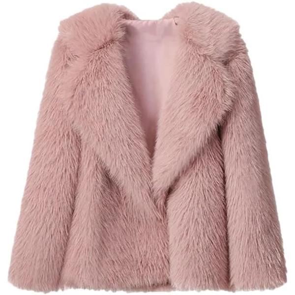 Elegant Kåpe for Kvinner med Sjal Krage, Dobbel Brystlukking og Lang Lengde i Ull Pnnrk Fur Coat L
