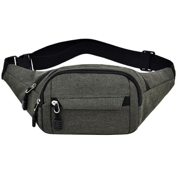 Midjeväska - 3 Fack Olika Färger - Grey