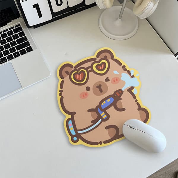 Sklisikker musematte Capybara datatastatur Sklisikker skrivebordsmatte A2 A2 A2